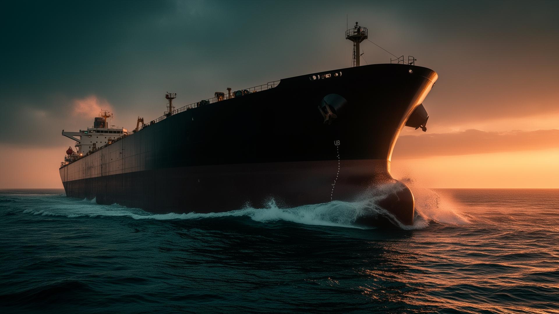 Tanker at sea